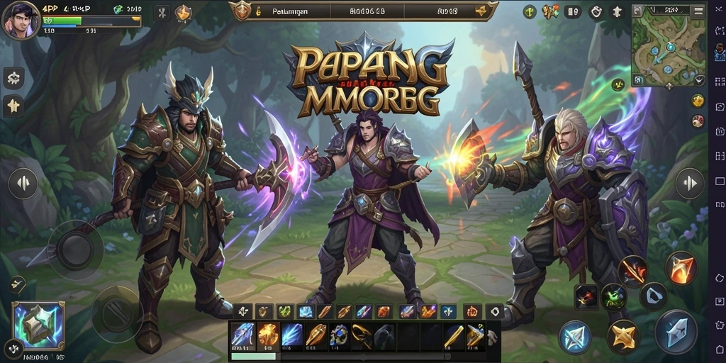 Screenshot menunjukkan gameplay seru dari petualangan MMORPG 4P4P.