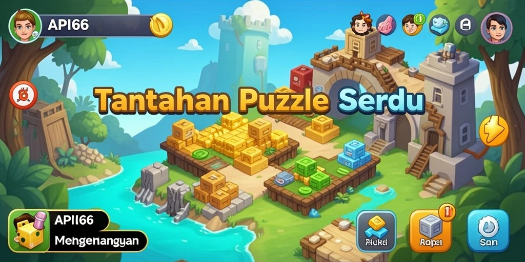 Screenshot gameplay API66 menunjukkan tantangan Puzzle yang menarik dan menyenangkan.