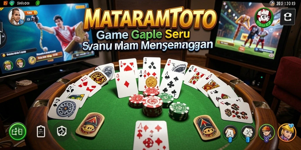Tampilan menarik dari gameplay Gaple di MATARAMTOTO.