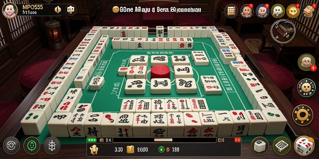 Screenshot MPO555 menampilkan gameplay Mahjong yang seru dan memikat.