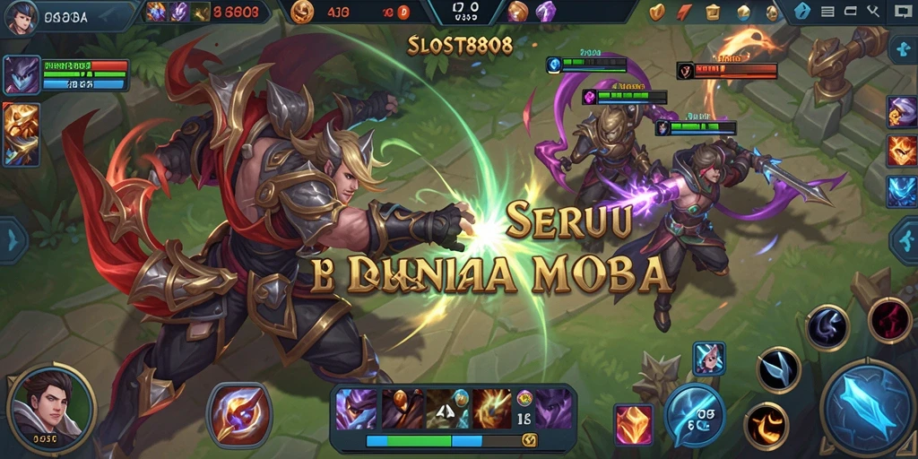 Tampilan gameplay SLOST8808 dengan aksi seru di arena pertempuran.